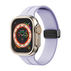 애플워치 호환 D버클 실리콘 스트랩 38 / 40 / 41 mm, ADS6 라벤더, 1개