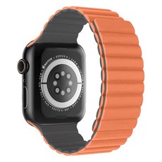 애플워치 호환 마그네틱 실리콘 스트랩 38 / 40 / 41 mm, AMG5 오렌지그레이