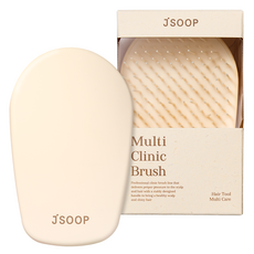 J'SOOP 攜帶型頭皮按摩梳, 1個, Ivory