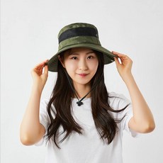 온업 챙 등산모자, 카키