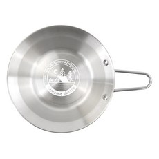 키친유 캠핑스케치 어드벤처 스텐 손잡이 대접, 실버, 1개