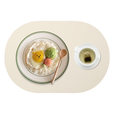 디아르 플래티넘 실리콘 방수 플레인 식탁매트, 아이보리, 43 x 29.5 cm, 1개