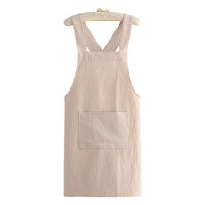 Allode 縐紗美術作業用圍裙, TYPE03米色