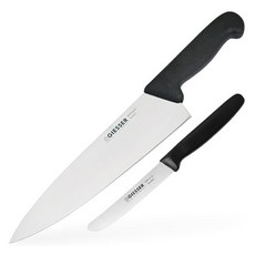 GIESSER 主廚刀23cm+碎刀11cm套裝黑色, 廚師刀+頂置, 1組