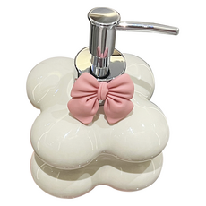 THE ZAKKA 陶瓷雲朵浴室按壓瓶, 1個, 象牙白
