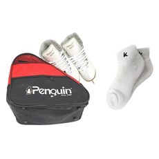 PENGUIN 花式滑冰鞋 F600-GOLD + 運動襪組, 白色, 200