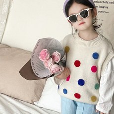 Arbe 女童安娜圓點針織背心