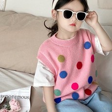 Arbe 女童安娜圓點針織背心