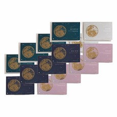Maket Gamseong 明信片卡 4款 x 4張 套組, 1套, 金色月亮