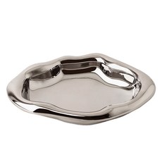 不規則陶瓷托盤 A型, 銀色