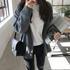 아이엠몽 여성용 느라 버튼 브이넥 가디건