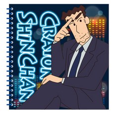 Flyingwhales 蠟筆小新彩色線圈筆記本, 新款式, 1個