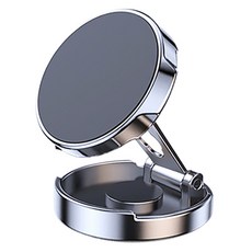 더존 접이식 네오디뮴 초강력 자석 핸드폰 거치대 원형, 실버, 1개