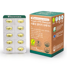 VEGANTAMIN 植物性rTG Omega-3, 60顆, 1盒