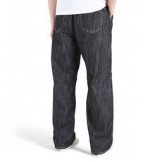 남성용 버뮤다 생지 밴딩 통 청바지 YNB2193