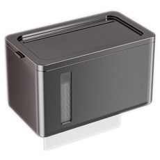 Postroad 免打孔擦手巾抽取盒, 1個, 灰色