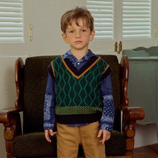 ToTo Heros 男童 TH 自然波浪紋毛衣