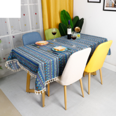 인아트 식탁보, 보헤미안 블루 수술, 1개, 60 x 40 cm