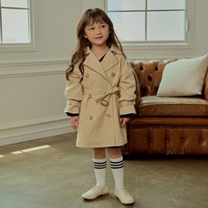 ToTo Heros 女童 TH 雙排扣風衣