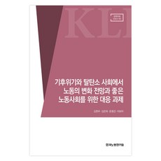 기후위기와 탈탄소 사회에서 노동의 변화 전망과 좋은 노동사회를 위한 대응 과제, 한국노동연구원, 김현우