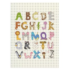 타공판닷컴 알파벳 동물 친구들 프린팅 타공판 600x900mm, 혼합색상, 1개
