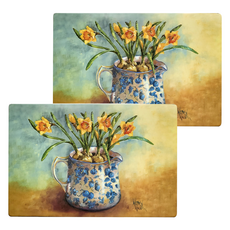 Masi Firenze 水仙花方形墊, 38.5cm x 25.5cm, 混合色, 2個