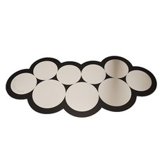 UNHVE 氣泡圖案矽藻土浴室防滑墊, 1個, 03 奶油色