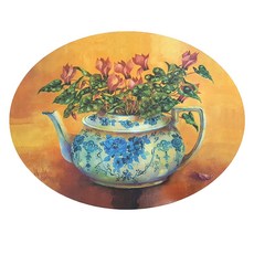 씨클라멘 원형 매트, 혼합색상, 37.5cm x 29cm, 1개