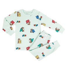 Maykids 幼童/大童 字母熊 30支羅紋棉 上下衣套裝