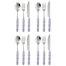 버블 4인 디너 커트러리 세트 S180, 퍼플, 스푼(4P) + 포크(4P) + 나이프(4P), 1세트