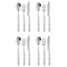 버블 4인 디너 커트러리 세트 S180, 화이트, 스푼(4P) + 포크(4P) + 나이프(4P), 1세트