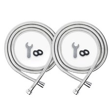 아토젯 샤워호스 2개 세트, 2m, 메탈