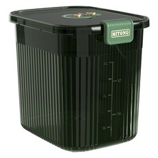 PASTEL PET 寵物透明密封飼料桶, 8L, 綠色, 1個