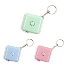 Black Tree 馬卡龍方形迷你捲尺 隨機出貨, 1.5m, 3個