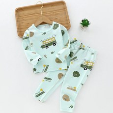 하라로이 아동용 미니버스 긴팔 실내복 상하의 세트