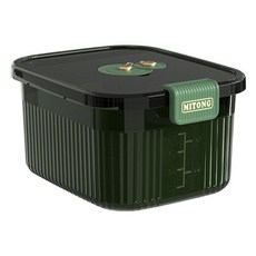 PASTEL PET 寵物透明密封飼料桶, 4L, 綠色, 1個