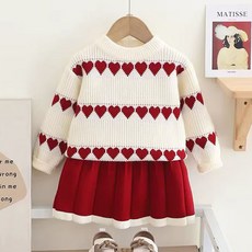 Arve 女童迷你愛心上下裝套裝