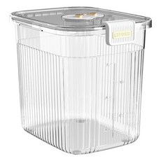 PASTEL PET 寵物透明密封飼料桶, 8L, 白色, 1個