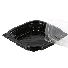 小菜用容器 迷你正方形 1號 黑色, 1個, 100入