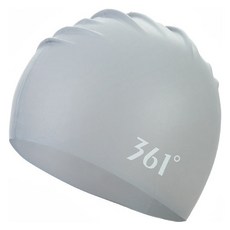 361도 실리콘 수영모자, 그레이, 1개