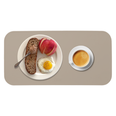 Diar 鉑金矽膠防水早午餐餐墊, 1個, 沙米色, 39 x 19.5 cm