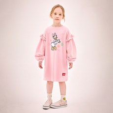 JELISPOON 迪士尼女童黛西鴨花卉翅膀連身裙