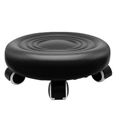 World Clean Plenty 移動式坐地工作椅, 1個, 黑色