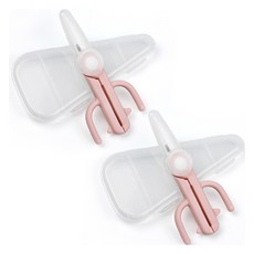 Nawaagi 陶瓷副食品剪刀, 剪刀 + 刀刃保護蓋 + 專用收納盒, 粉紅色, 2個