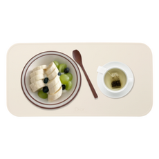 Diar 鉑金矽膠防水早午餐餐墊, 1個, 象牙白, 39 x 19.5 cm