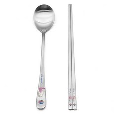 윌리브 각시 레이저 수저 세트, 실버, 1세트, 숟가락 + 젓가락