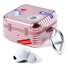miak 行李箱造型耳機保護殼, 玫瑰粉, 1個, Galaxy Buds Live/Pro/Pro 2/FE
