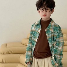 Arbe 兒童 Record 格紋襯衫