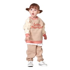 삼소니 아동용 기모 니콜 상하의 등원복 세트