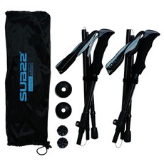 SUB22 輕量折疊登山杖 2入組, 混合色, 1套